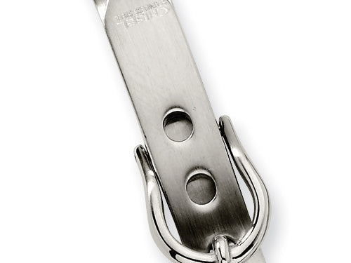 Chisel Stainless Steel Fancy Belt Hinged Bracelet