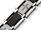 Chisel Stainless Steel and Black IP - 8.75 inches Bracelet