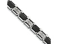 Chisel Stainless Steel and Black IP - 8.75 inches Bracelet