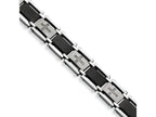 Chisel Stainless Steel and Black IP - 8.75 inches Bracelet