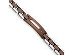Chisel Stainless Steel and Chocolate color IP - 8.5 inches Bracelet