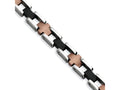 Chisel Stainless Steel and Chocolate and Black color IP - 8.75 inches Bracelet