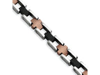 Chisel Stainless Steel and Chocolate and Black color IP - 8.75 inches Bracelet