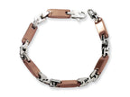 Chisel Stainless Steel Chocolate color IP - 8.25 inches Bracelet