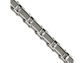 Chisel Stainless Steel Wire Brushed and Polished  8.5in Bracelet