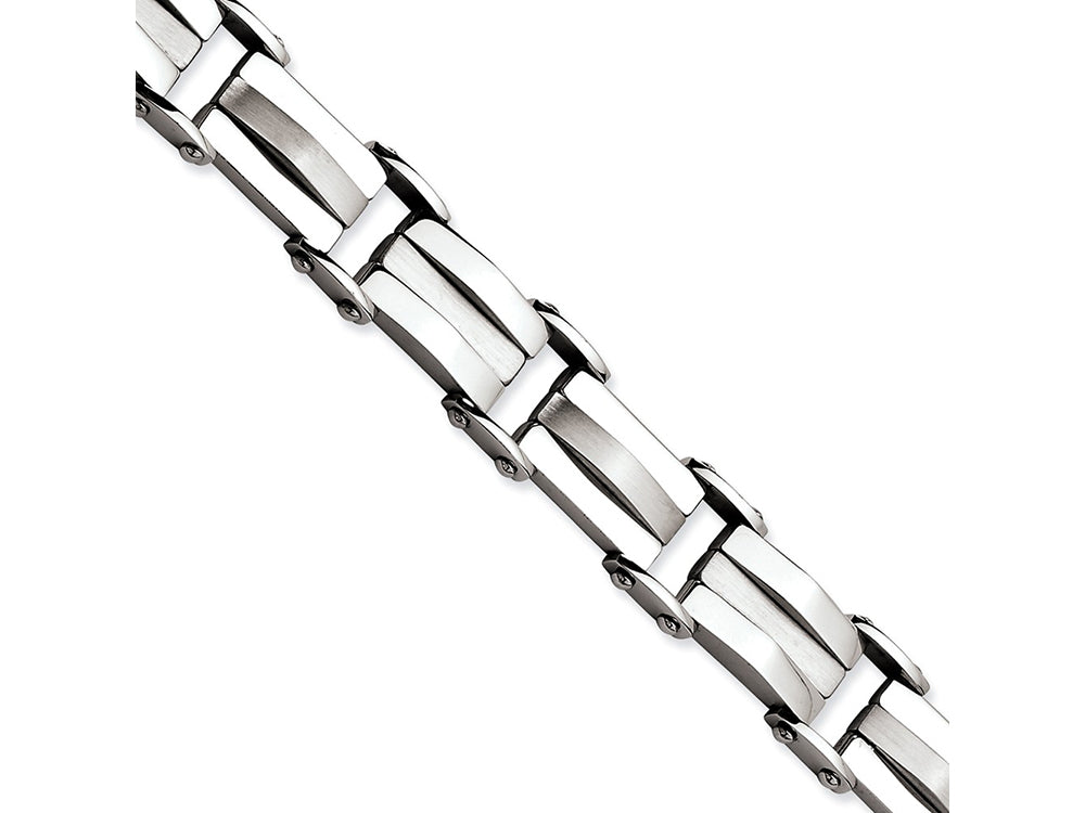 Chisel Stainless Steel Brushed and Polished 8.5in Bracelet