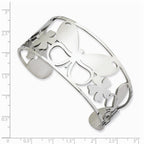 Chisel Stainless Steel Polished Butterfly Cuff Bangle