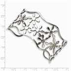 Chisel Stainless Steel Flowers Cuff Bangle