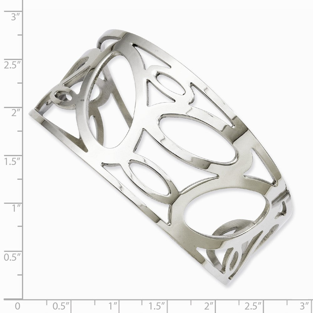 Chisel Stainless Steel Ovals Cuff Bangle