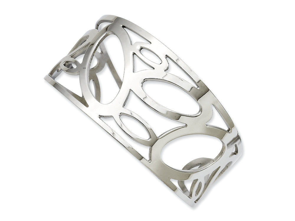 Chisel Stainless Steel Ovals Cuff Bangle