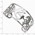 Chisel Stainless Steel Dolphins Cuff Bangle