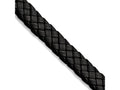 Chisel Stainless Steel Brushed Black Leather 8.5 In Bracelet