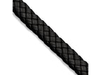 Chisel Stainless Steel Brushed Black Leather 8.5 In Bracelet