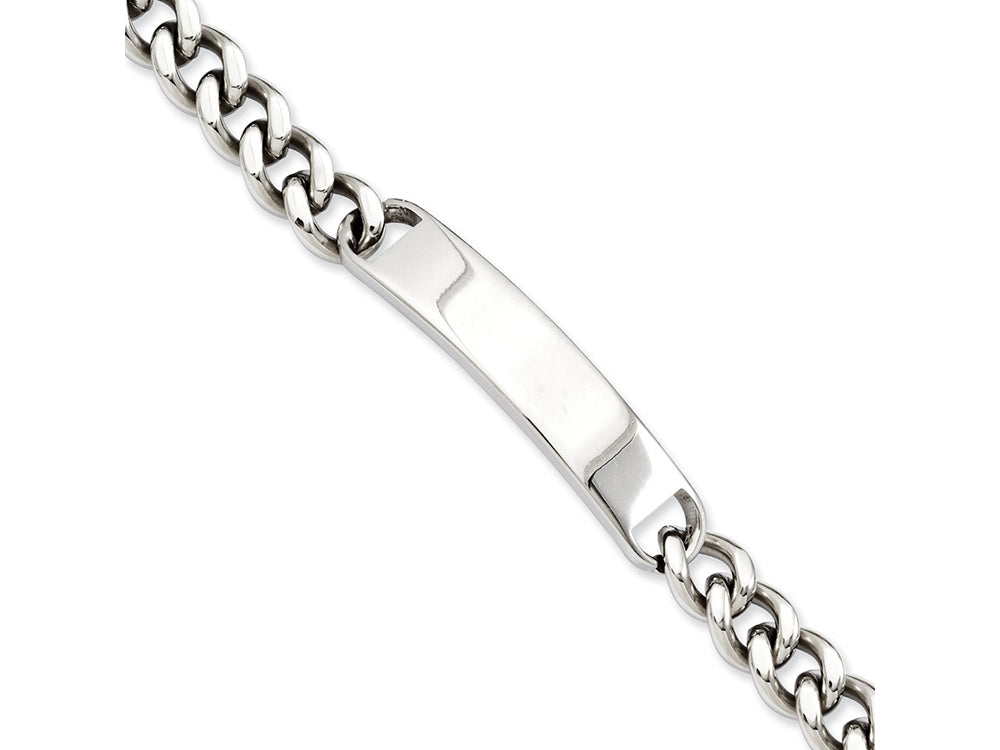Chisel Stainless Steel Id Plate 8.5in Polished Bracelet