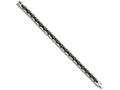 Chisel Stainless Steel Black Ceramic 8in Bracelet