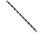 Chisel Stainless Steel Black Ceramic 8in Bracelet