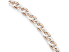 Chisel Stainless Steel Pink Ip-plated and White Ceramic 8.25in W/ext Bracelet