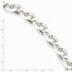 Chisel Stainless Steel White Ceramic 7.5in W/ 1in. Ext Bracelet