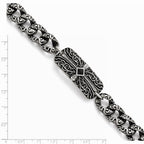 Chisel Stainless Steel Antiqued 9in Bracelet