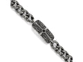 Chisel Stainless Steel Antiqued 9in Bracelet