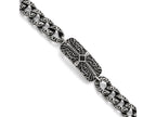 Chisel Stainless Steel Antiqued 9in Bracelet