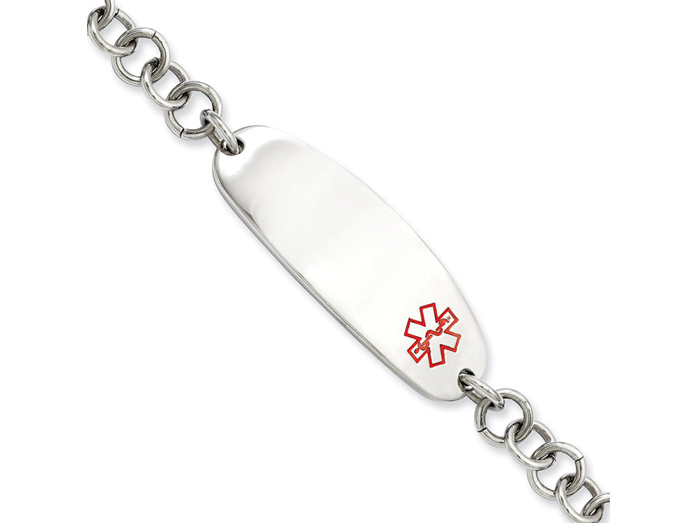 Chisel Stainless Steel Medical Jewelry 7.25in Bracelet