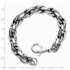 Chisel Stainless Steel Polished Oval Link 8.5in Bracelet
