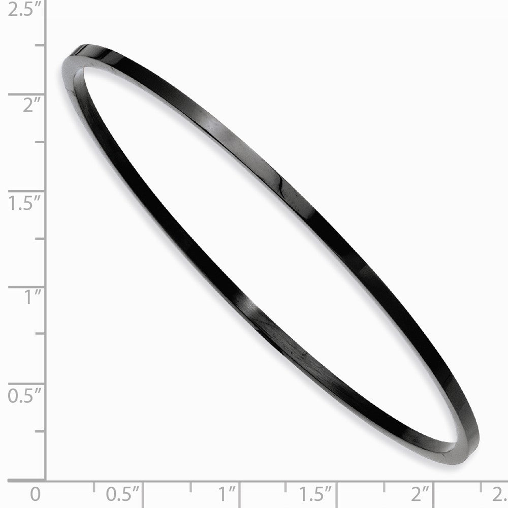 Chisel Stainless Steel Black Ip Plated Bangle