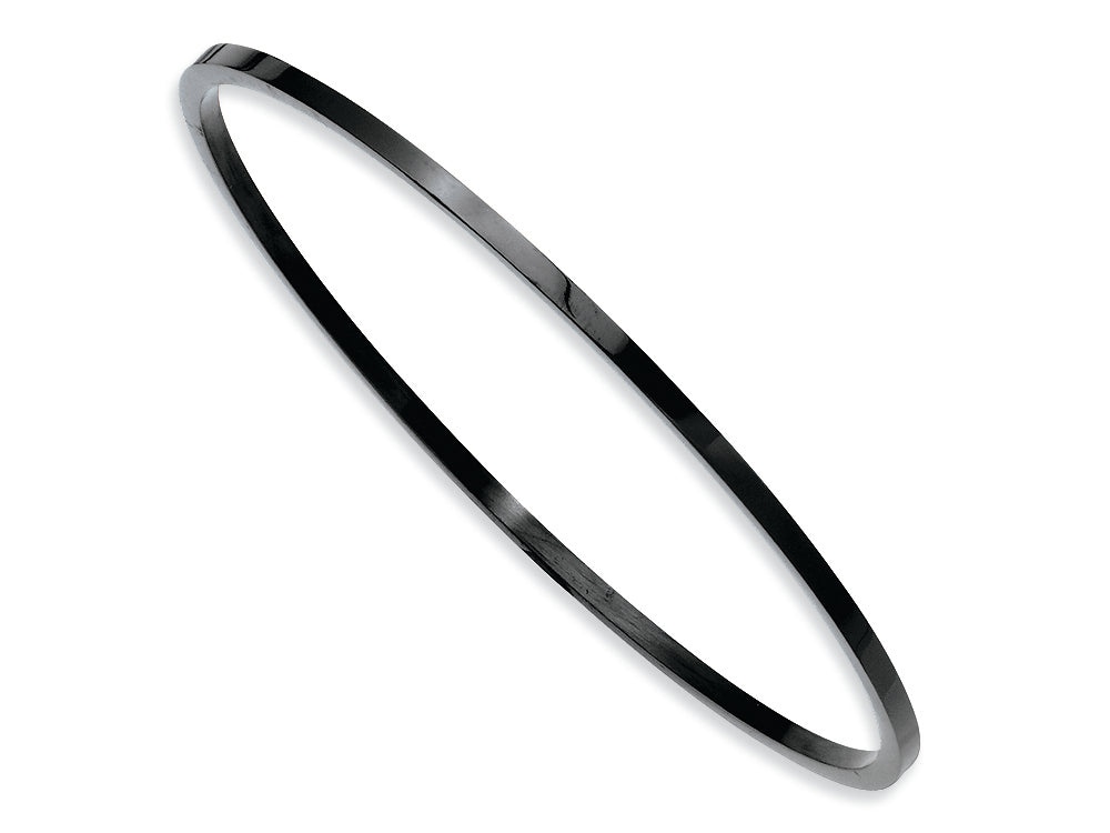 Chisel Stainless Steel Black Ip Plated Bangle
