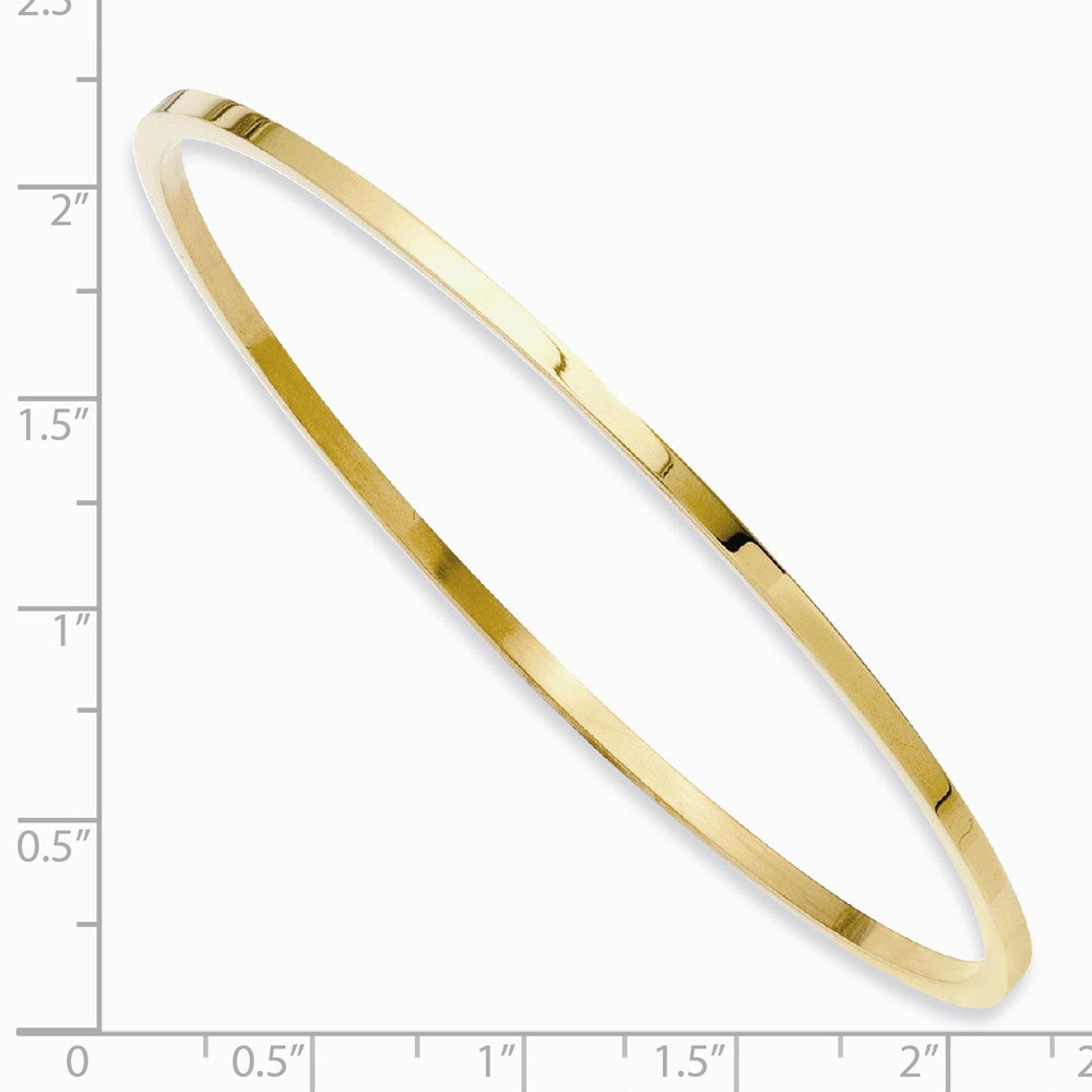 Chisel Stainless Steel Yellow Ip Plated Bangle 8 inchs by 2mm