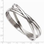 Chisel Stainless Steel Polished Intertwined Bangles
