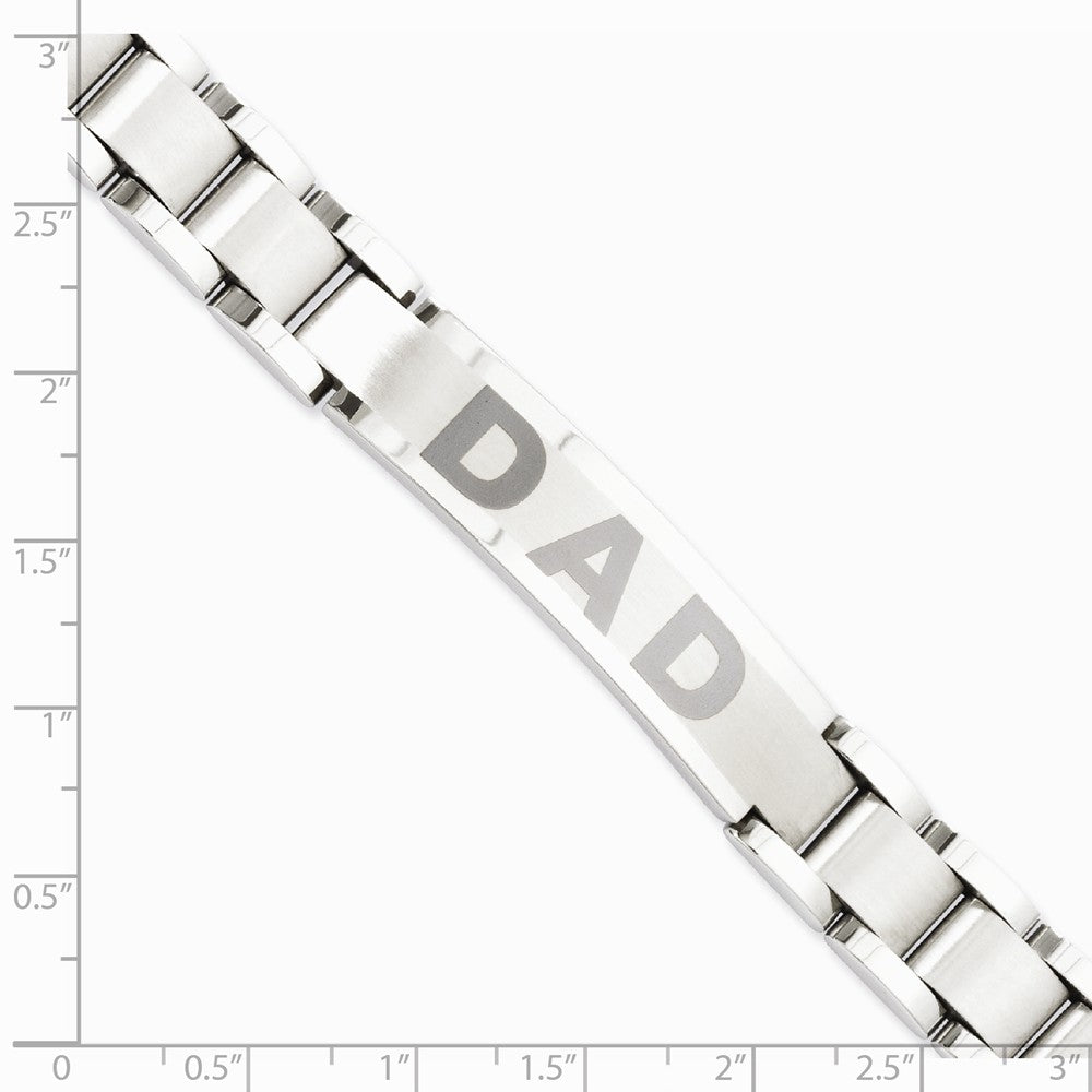 Chisel Stainless Steel Brushed and Polished Dad Bracelet
