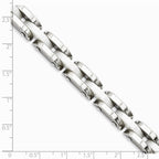Chisel Stainless Steel and White Ceramic 7.5in Bracelet