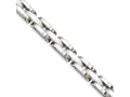 Chisel Stainless Steel and White Ceramic 7.5in Bracelet