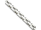 Chisel Stainless Steel and White Ceramic 7.5in Bracelet