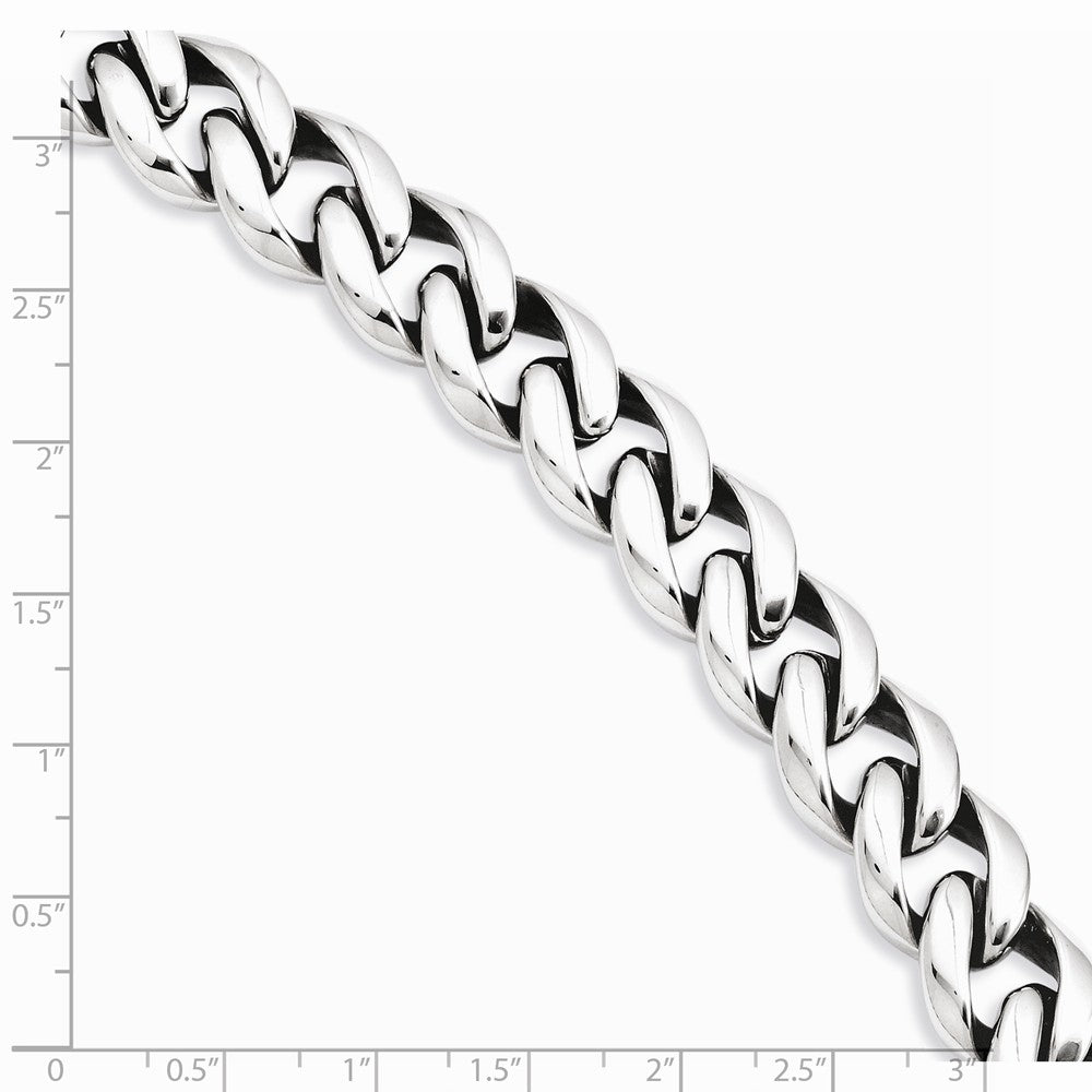 Chisel Stainless Steel Polished Link 8.25in Bracelet
