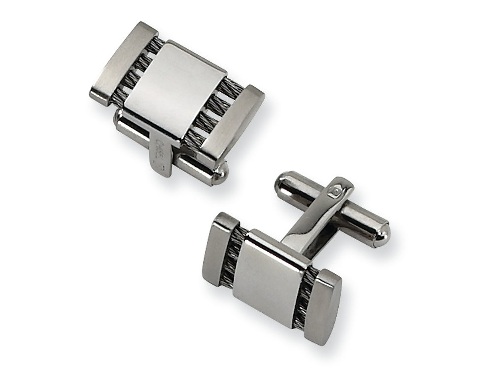 Chisel Stainless Steel Cuff Links