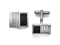 Chisel Stainless Steel Carbon Fiber Cuff Links