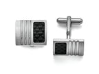 Chisel Stainless Steel Carbon Fiber Cuff Links