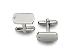 Chisel Stainless Steel Diamond Accent Cuff Links
