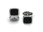 Chisel Stainless Steel Carbon Fiber Cuff Links
