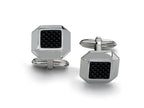 Chisel Stainless Steel Carbon Fiber Cuff Links