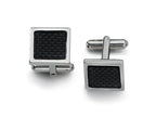 Chisel Stainless Steel Carbon Fiber Cuff Links