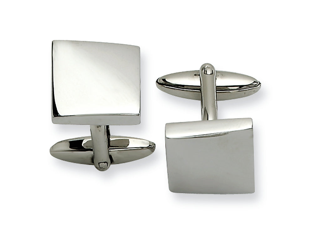 Chisel Stainless Steel Polished Cuff Links