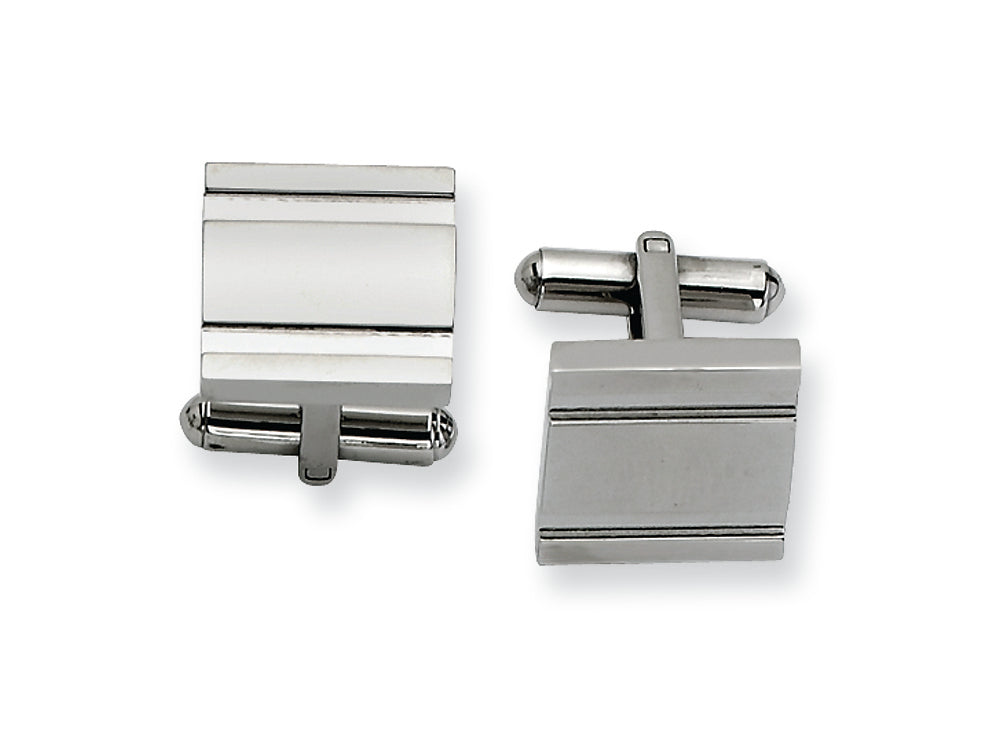 Chisel Stainless Steel Polished Cuff Links