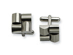 Chisel Stainless Steel Brushed Cuff Links