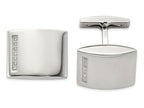Chisel Stainless Steel CZ Cuff Links