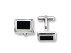 Chisel Stainless Steel Black Ip-plated Cuff Links
