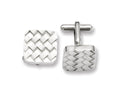 Chisel Stainless Steel Weave Design Cuff Links