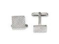 Chisel Stainless Steel Polished and Textured Cuff Links